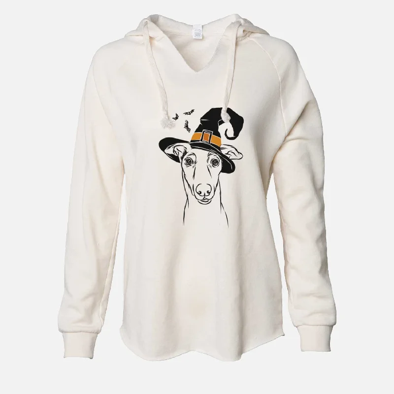 Witch Diva the Greyhound - Cali Wave Hooded Sweatshirt Hoodie with Reflective Safety Nightwear Witch Diva the Greyhound - Cali Wave Hooded Sweatshirt Hoodie with Reflective Safety Nightwear