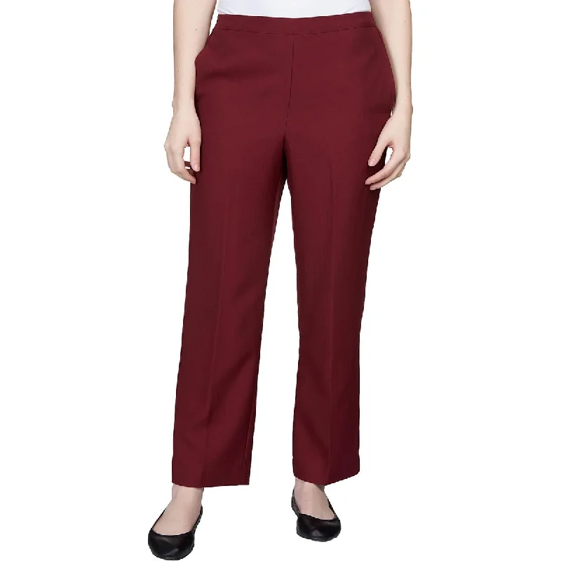 Alfred Dunner Womens Petites Textured Polyester Straight Leg Pants Comfortable Denim Pants Alfred Dunner Womens Petites Textured Polyester Straight Leg Pants Comfortable Denim Pants
