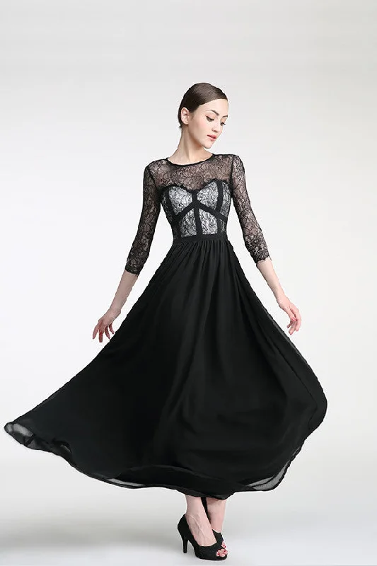 Long Sleeves Black Cap Sleeves Lace Prom Party Dress ED0830 Tunics Fashionable trendy Long Sleeves Black Cap Sleeves Lace Prom Party Dress ED0830 Tunics Fashionable trendy