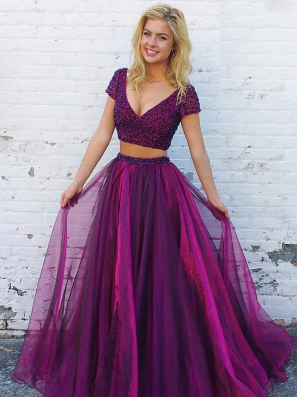 Two Pieces Prom Dress, Evening Dress, Dance Dresses, Graduation School Party Dresses Tunics Trousers formal Two Pieces Prom Dress, Evening Dress, Dance Dresses, Graduation School Party Dresses Tunics Trousers formal