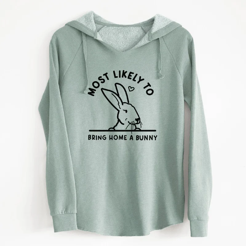 Most Likely to Bring Home a Bunny - Cali Wave Hooded Sweatshirt Hoodie with Mesh Breathable Sporty Most Likely to Bring Home a Bunny - Cali Wave Hooded Sweatshirt Hoodie with Mesh Breathable Sporty