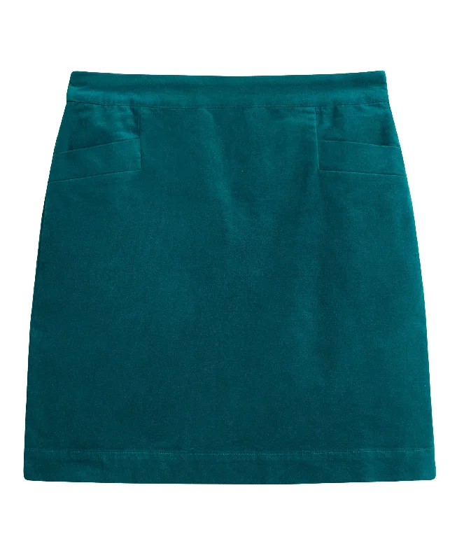 Coral Velvet Skirt - Bright Teal lightweight skirt design