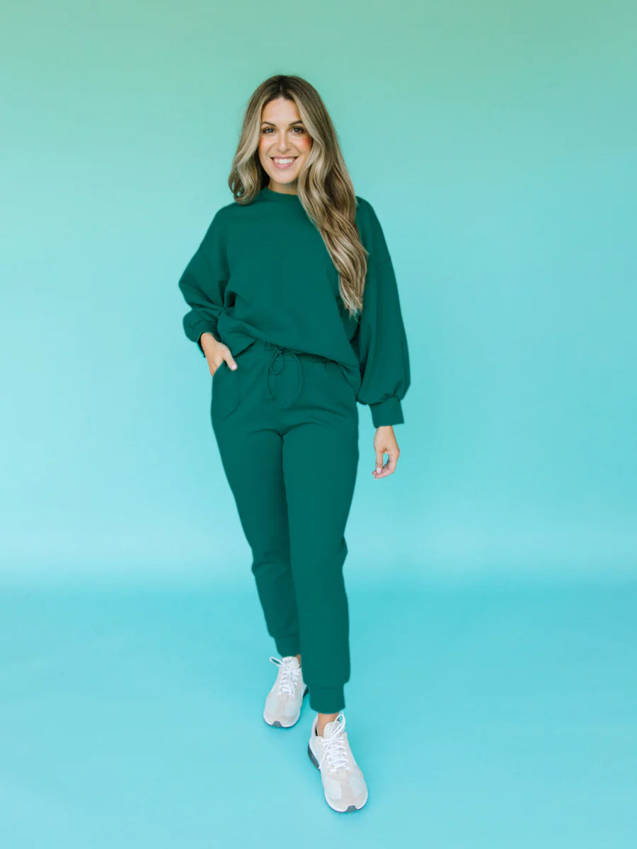 Millie Lux Pants | Spruce Comfy Zip-Up Pants