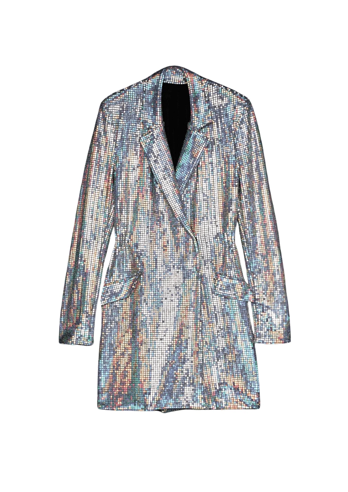 SILVER BLAZER-DRESS Women's Trendy Blazer