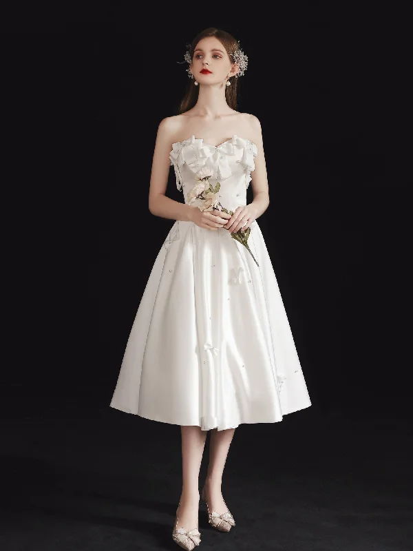 A-Line Sweetheart Neck Satin White Short Prom Dress, White Homecoming Dress Tunics Versatile stylish A-Line Sweetheart Neck Satin White Short Prom Dress, White Homecoming Dress Tunics Versatile stylish