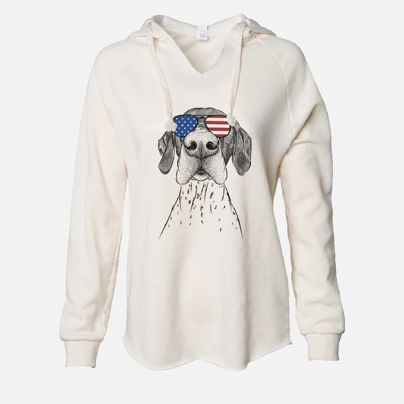 USA Booze the German Shorthaired Pointer - Cali Wave Hooded Sweatshirt Hoodie with Pocket Utility Practical USA Booze the German Shorthaired Pointer - Cali Wave Hooded Sweatshirt Hoodie with Pocket Utility Practical