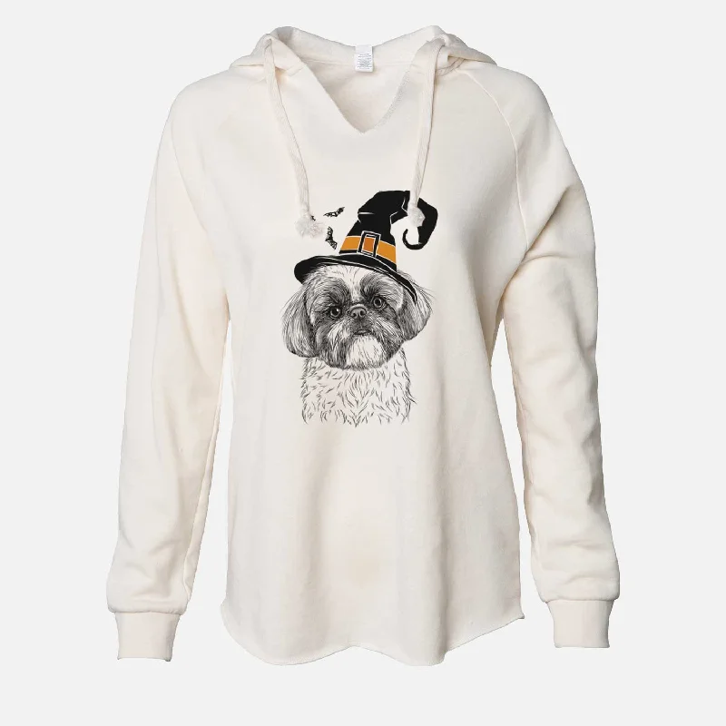 Witch Simon the Shih Tzu - Cali Wave Hooded Sweatshirt Hoodie with Embroidery Detailed Premium Witch Simon the Shih Tzu - Cali Wave Hooded Sweatshirt Hoodie with Embroidery Detailed Premium