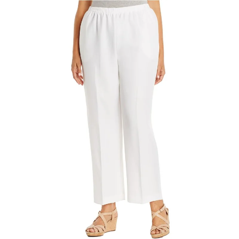 Alfred Dunner Womens Plus High Rise Office Straight Leg Pants Casual Plaid Pants