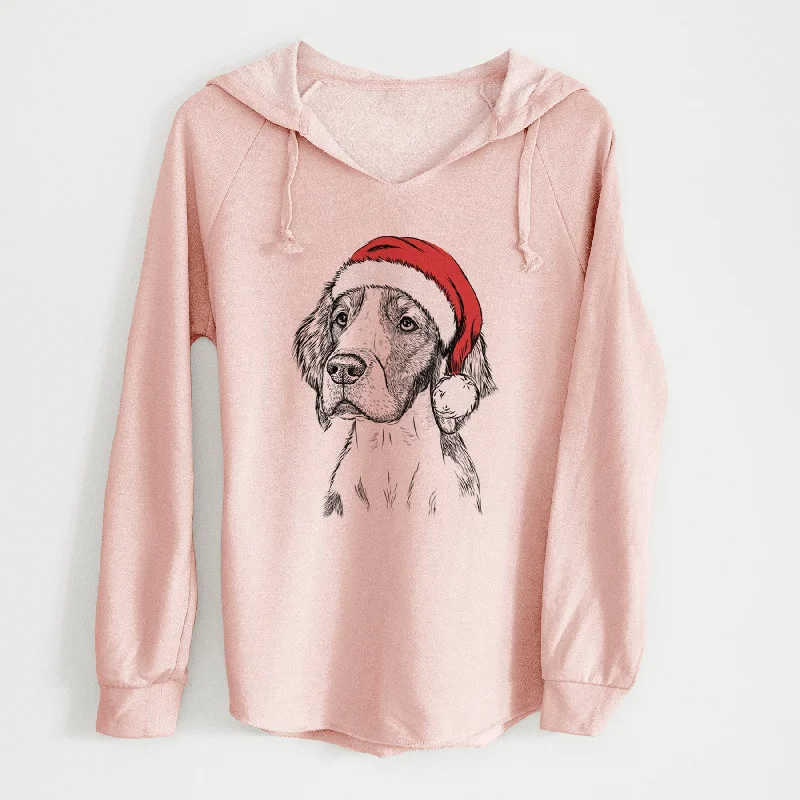 Santa Roxy the Welsh Springer Spaniel - Cali Wave Hooded Sweatshirt Hoodie with Crew Neck Simple Timeless Santa Roxy the Welsh Springer Spaniel - Cali Wave Hooded Sweatshirt Hoodie with Crew Neck Simple Timeless