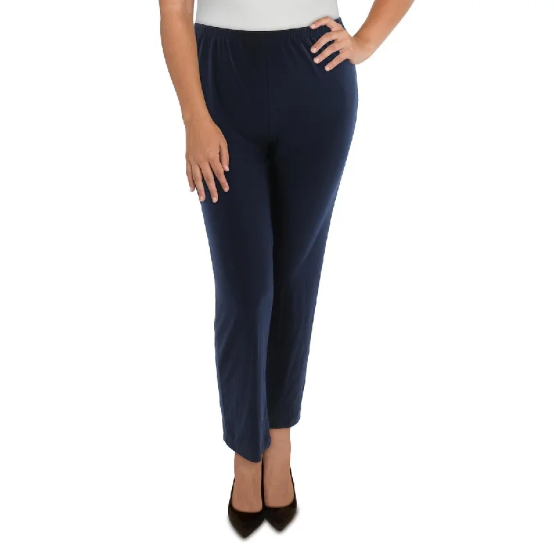R&M Richards Womens Petites Knit Pull On Dress Pants Modern Stretch Trousers