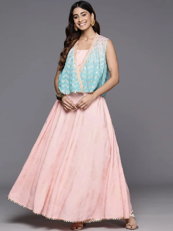 Floral Print Top with Skirt & Shrug belted skirt waist