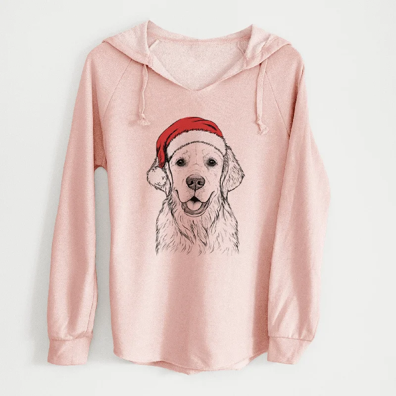 Santa Emma the Golden Retriever - Cali Wave Hooded Sweatshirt Hoodie with Oversized Fit Loose Comfortable Santa Emma the Golden Retriever - Cali Wave Hooded Sweatshirt Hoodie with Oversized Fit Loose Comfortable