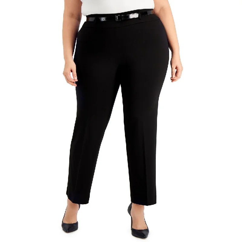 Kasper Womens Plus Casual Pull On Bootcut Pants Comfy Cargo Trousers