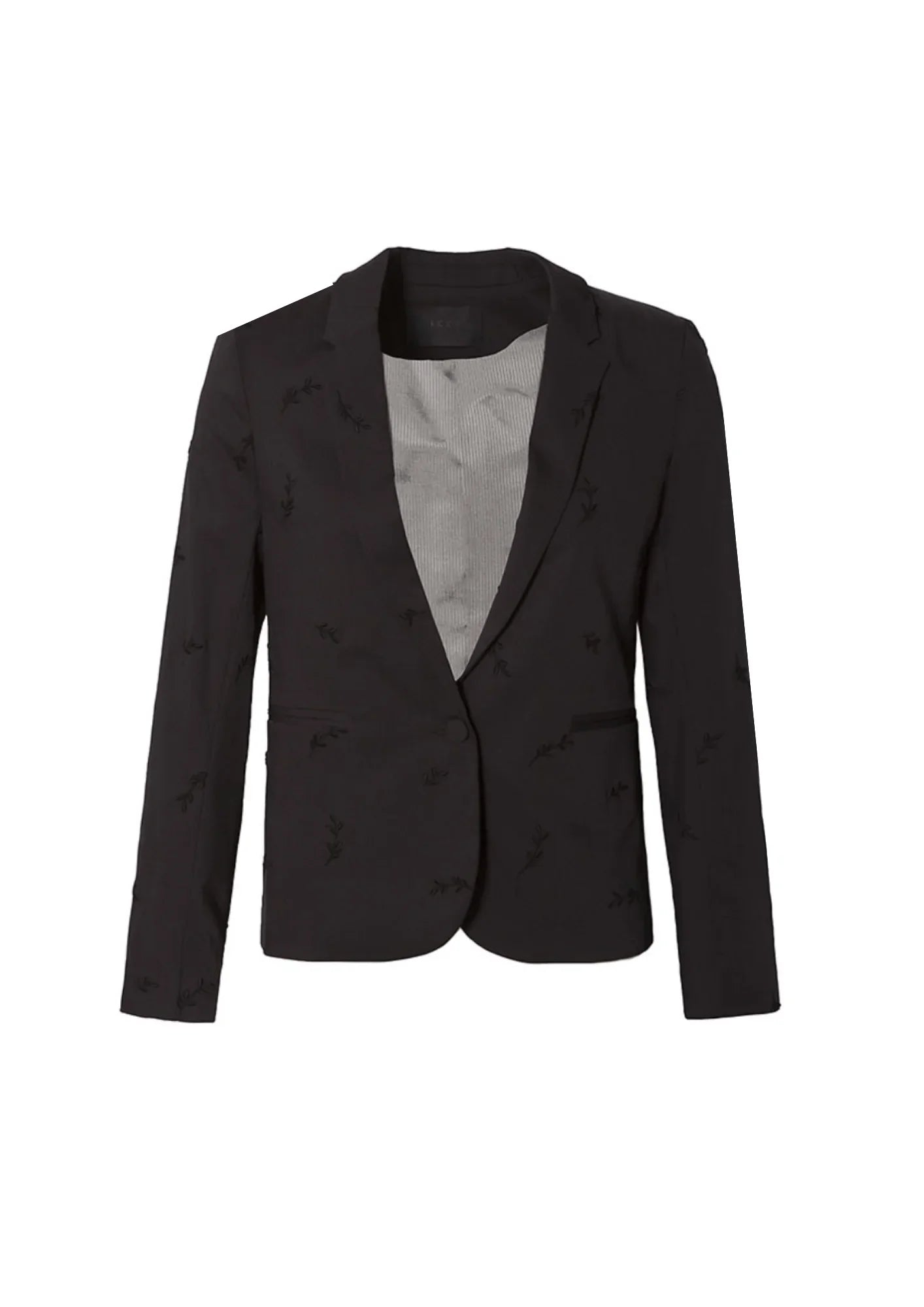 BLACK EMBROIDERED BLAZER Women's Vintage Suit
