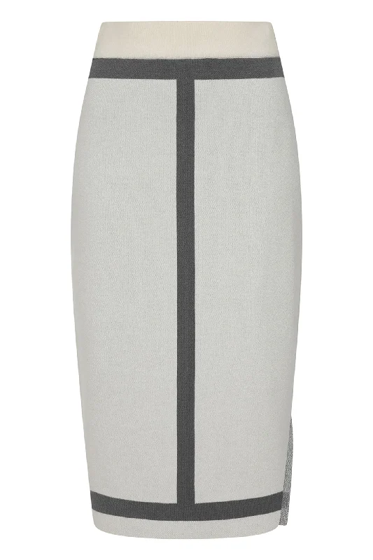 Alice Collins 033A232 Wild Oat Charcoal Grey Poppy Skirt modal blend skirt