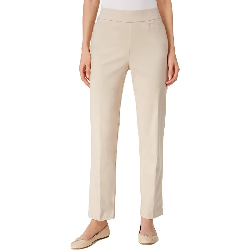 Alfred Dunner Womens Petites High Rise Slimming Straight Leg Pants Trendy Tapered Pants Alfred Dunner Womens Petites High Rise Slimming Straight Leg Pants Trendy Tapered Pants