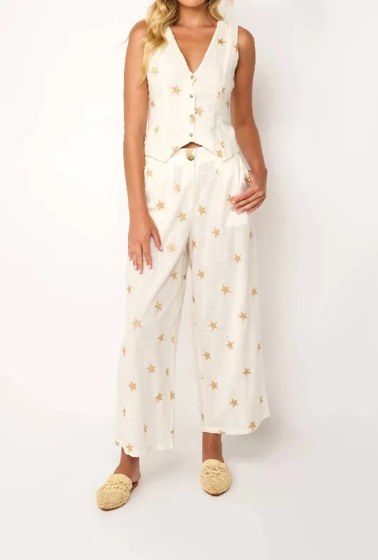 Soleil Pants In White Comfortable Cargo Pants