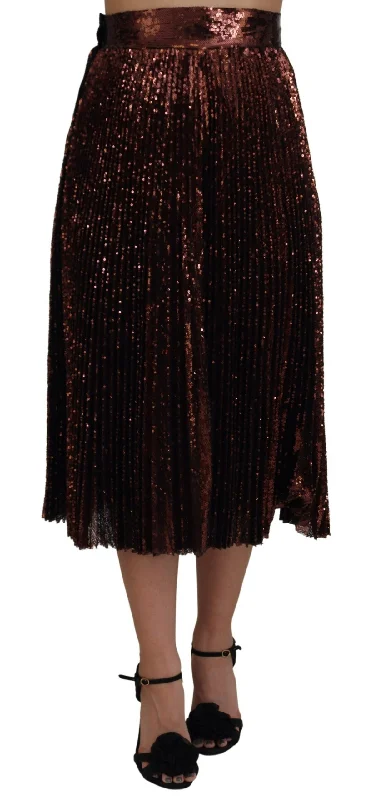 Dolce & Gabbana Elegant High Waist A-Line Midi Women's Skirt maxi skirt elegant