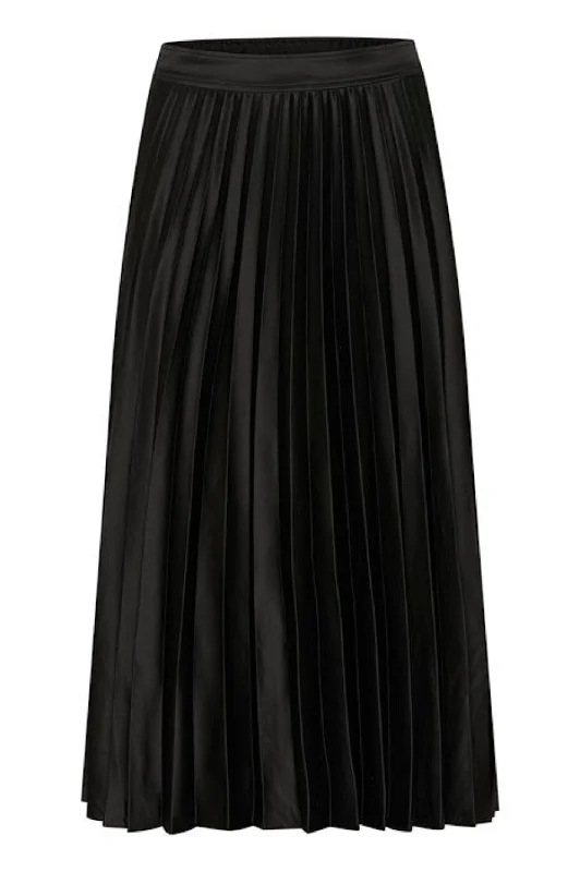 Part Two Veneda Black Midi Skirt 30309138 breathable skirt fabric