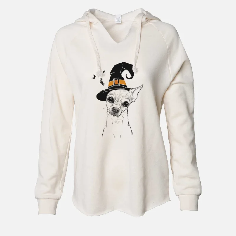 Witch Emee the Chihuahua - Cali Wave Hooded Sweatshirt Hoodie with Pocket Utility Practical Witch Emee the Chihuahua - Cali Wave Hooded Sweatshirt Hoodie with Pocket Utility Practical