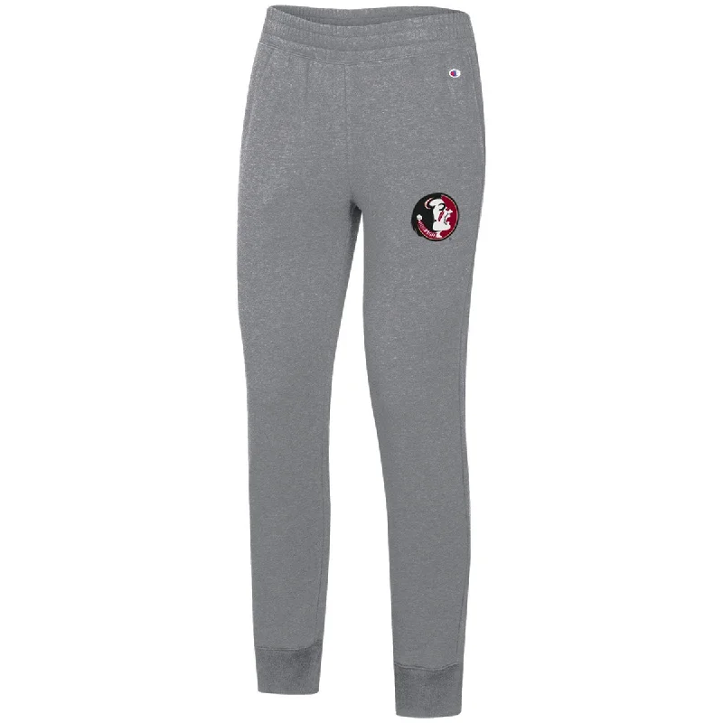 Champion Women's Vault Seminole Logo Tri-blend Pant - Heritage Grey Formal Slim Pants