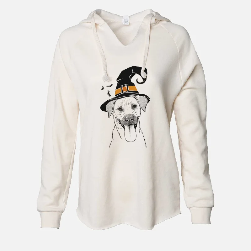 Witch Koda the Black Mouth Cur - Cali Wave Hooded Sweatshirt Hoodie with Pattern Geometric Abstract Witch Koda the Black Mouth Cur - Cali Wave Hooded Sweatshirt Hoodie with Pattern Geometric Abstract
