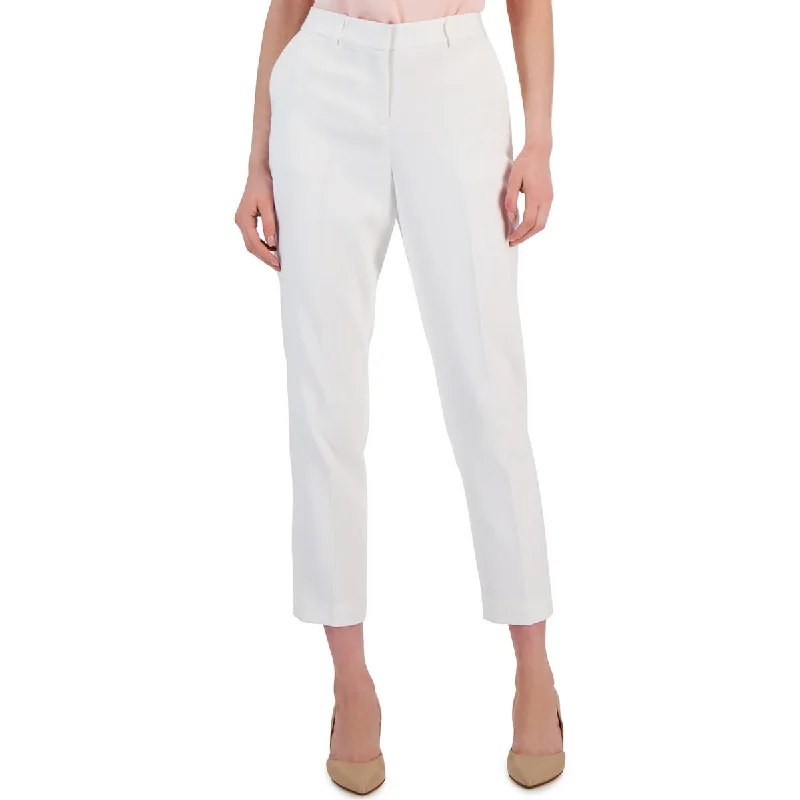 Tahari Womens Mid-Rise Ankle Dress Pants Comfortable Denim Trousers