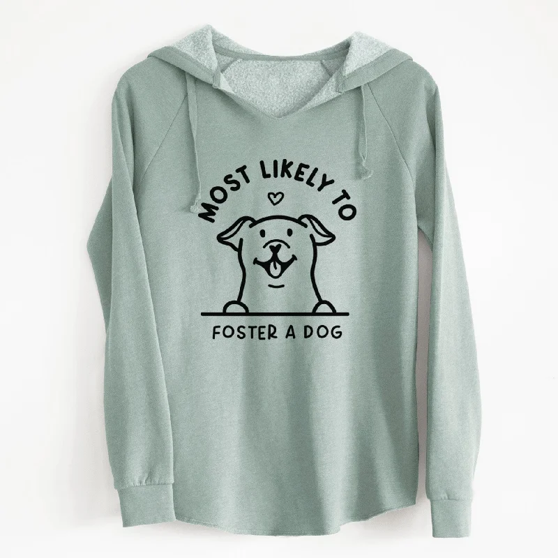 Most Likely to Foster a Dog - Cali Wave Hooded Sweatshirt Hoodie with Logo Branding Identity Most Likely to Foster a Dog - Cali Wave Hooded Sweatshirt Hoodie with Logo Branding Identity