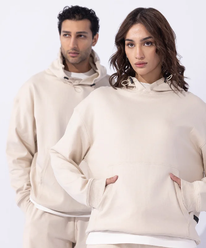 Unisex Hoodie With Rubber Tag Hoodie with Hem Embroidery Detailed Premium