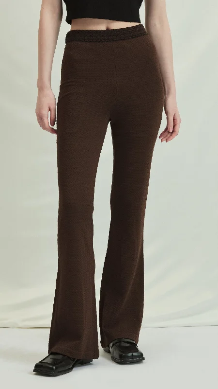 Flared Knit Pants Wide-Legged Palazzos