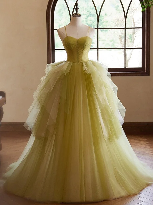 A-Line Sweetheart Neck Tulle Green Long Prom Dress, Green Long Formal Dress Tunics Long Elegant A-Line Sweetheart Neck Tulle Green Long Prom Dress, Green Long Formal Dress Tunics Long Elegant