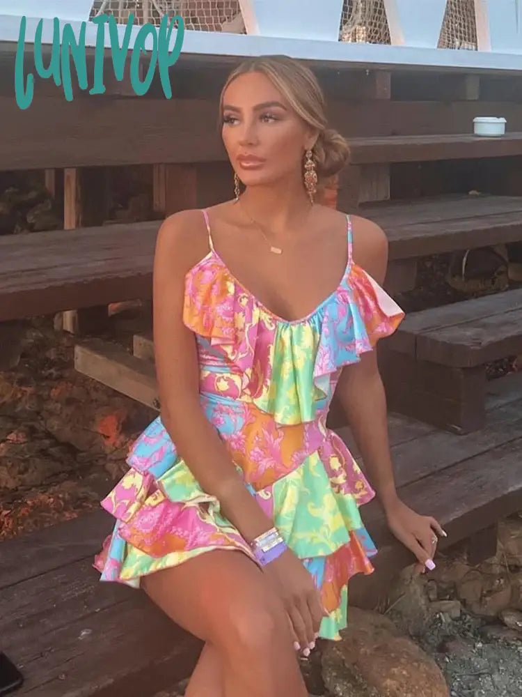 Lunivop Summer Floral Print Dress Women Party Dress New Arrival Elegant Ruffle Dress Mini Slip Dress Backless Sexy Club Beach Dress Mermaid Tail Wedding Lunivop Summer Floral Print Dress Women Party Dress New Arrival Elegant Ruffle Dress Mini Slip Dress Backless Sexy Club Beach Dress Mermaid Tail Wedding