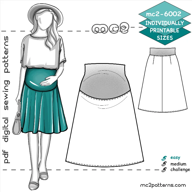 Maternity A-Line Skirt leather skirt durable