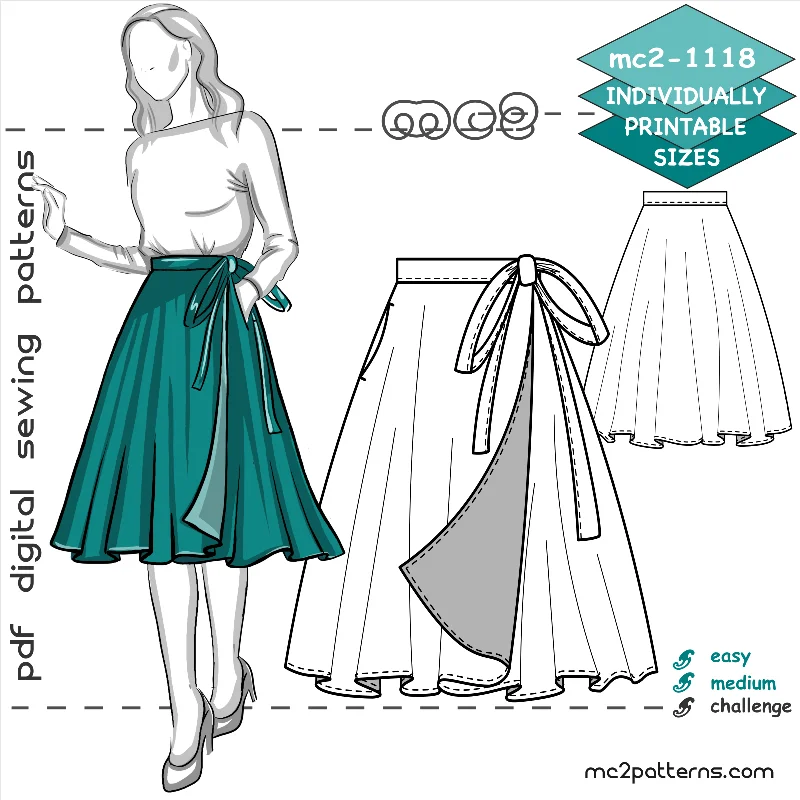 Wrap Circle Skirt with Optional Inseam Pockets lace skirt elegant