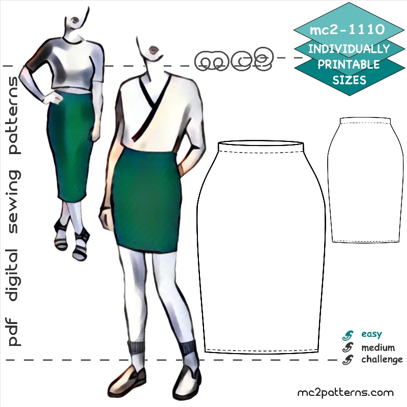 High-Waisted Easy-to-make Bodycon Skirt corduroy skirt cozy