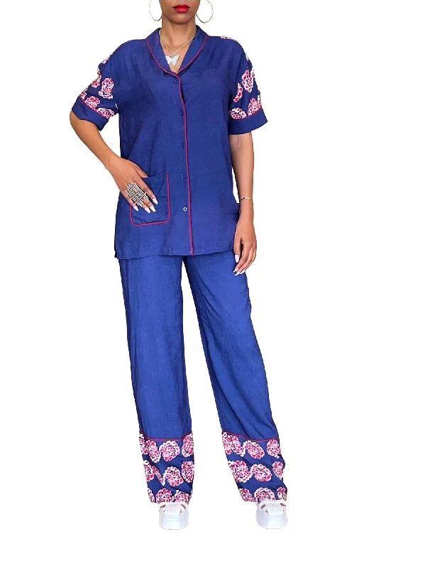 SAMII PAJAMA PANT Casual Plaid Pants