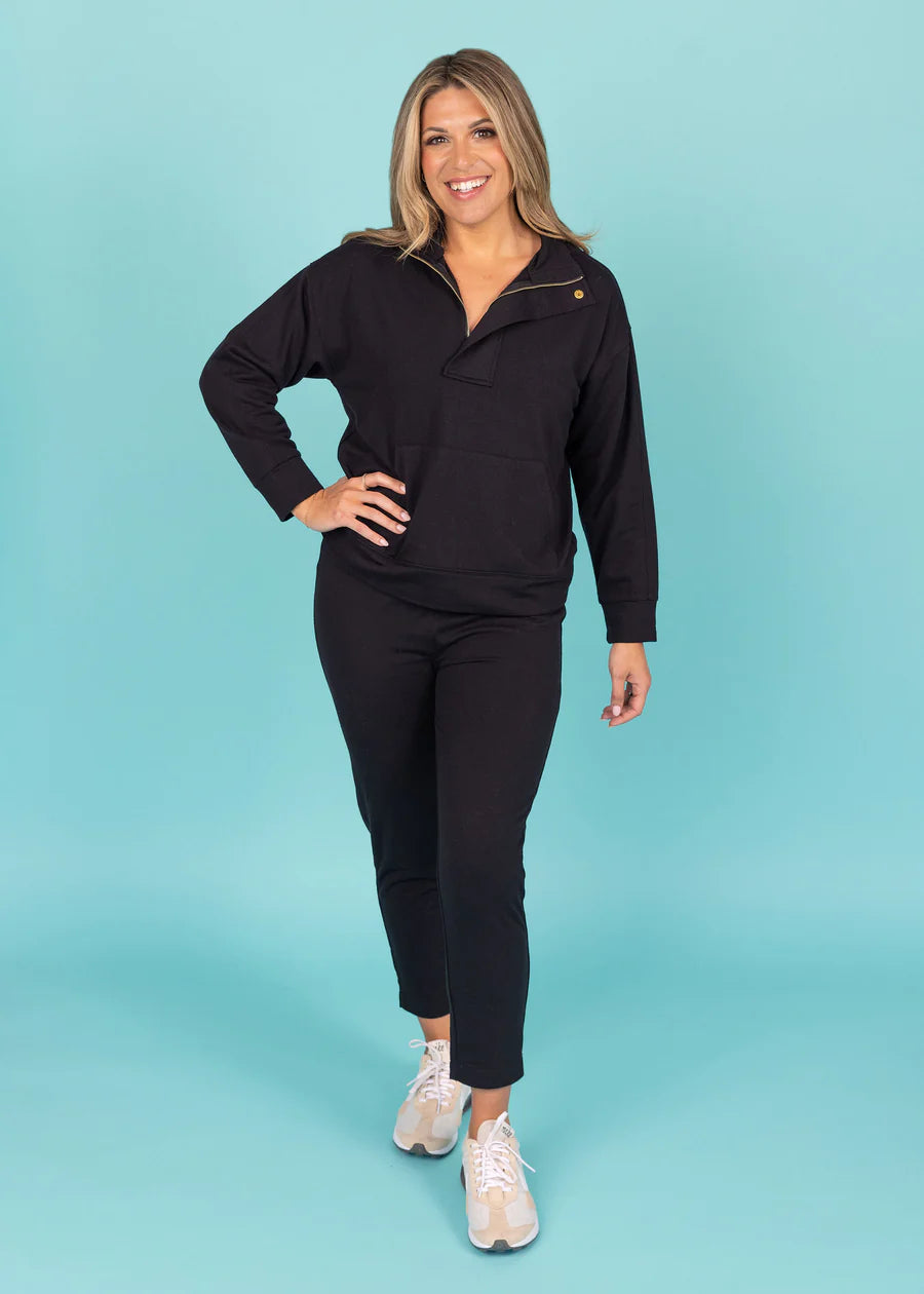 Carson Lux Pants | Black High-Waist Yoga Pants