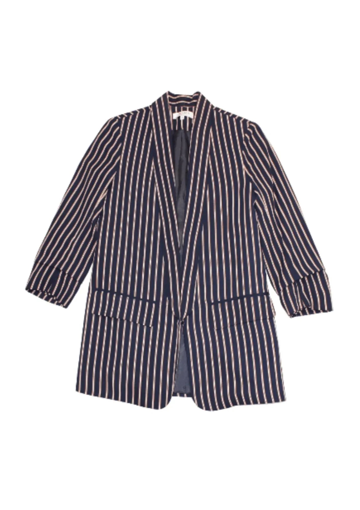 DARK PINK STRIPED BLAZER New Women's Blazer