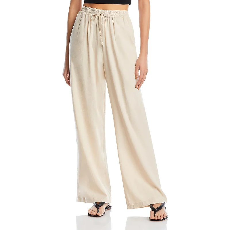 [BLANKNYC] Womens High Rise Wide Leg Palazzo Pants Sleek Black Pants
