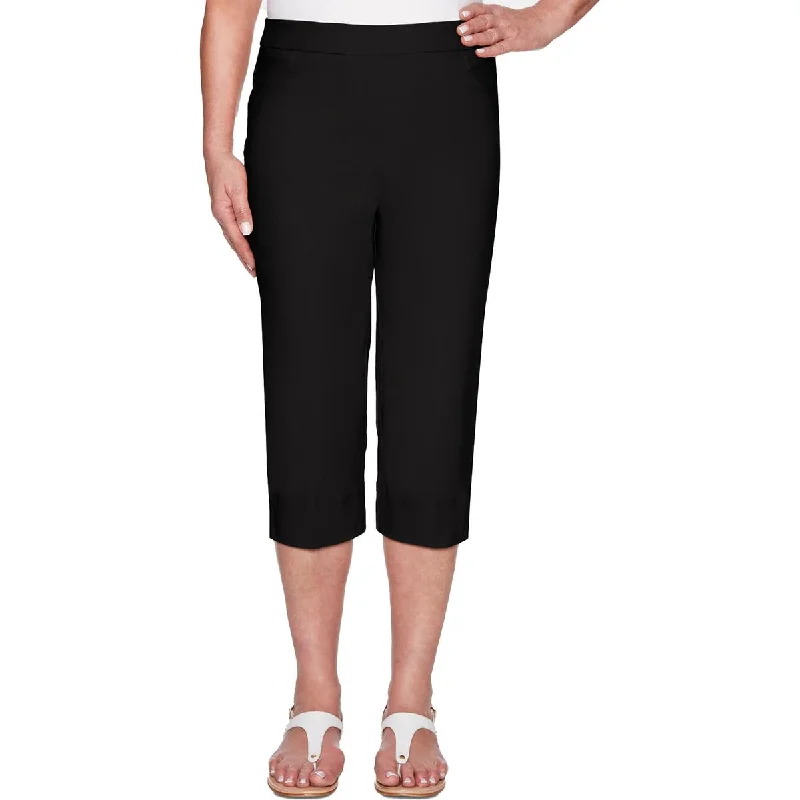 Alfred Dunner Womens Stretch Rayon Capri Pants Soft Sweatpants Style