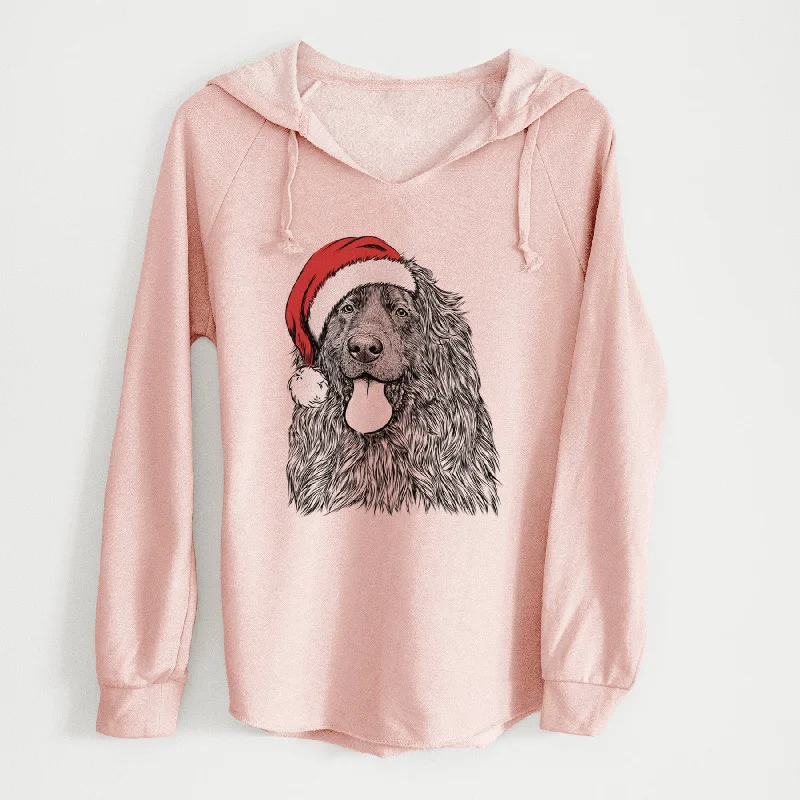 Santa Neptune the Newfoundland - Cali Wave Hooded Sweatshirt Hoodie with Snap Buttons Easy Quick Santa Neptune the Newfoundland - Cali Wave Hooded Sweatshirt Hoodie with Snap Buttons Easy Quick