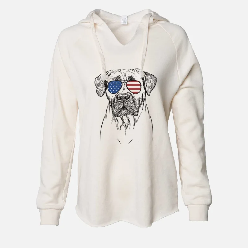 USA Boris the Boerboel - Cali Wave Hooded Sweatshirt Hoodie with Logo Branding Identity USA Boris the Boerboel - Cali Wave Hooded Sweatshirt Hoodie with Logo Branding Identity