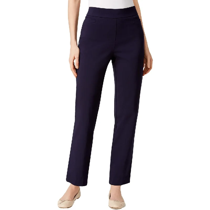 Alfred Dunner Womens Petites Solid Stretch Skinny Pants Cozy Full-Length Pants