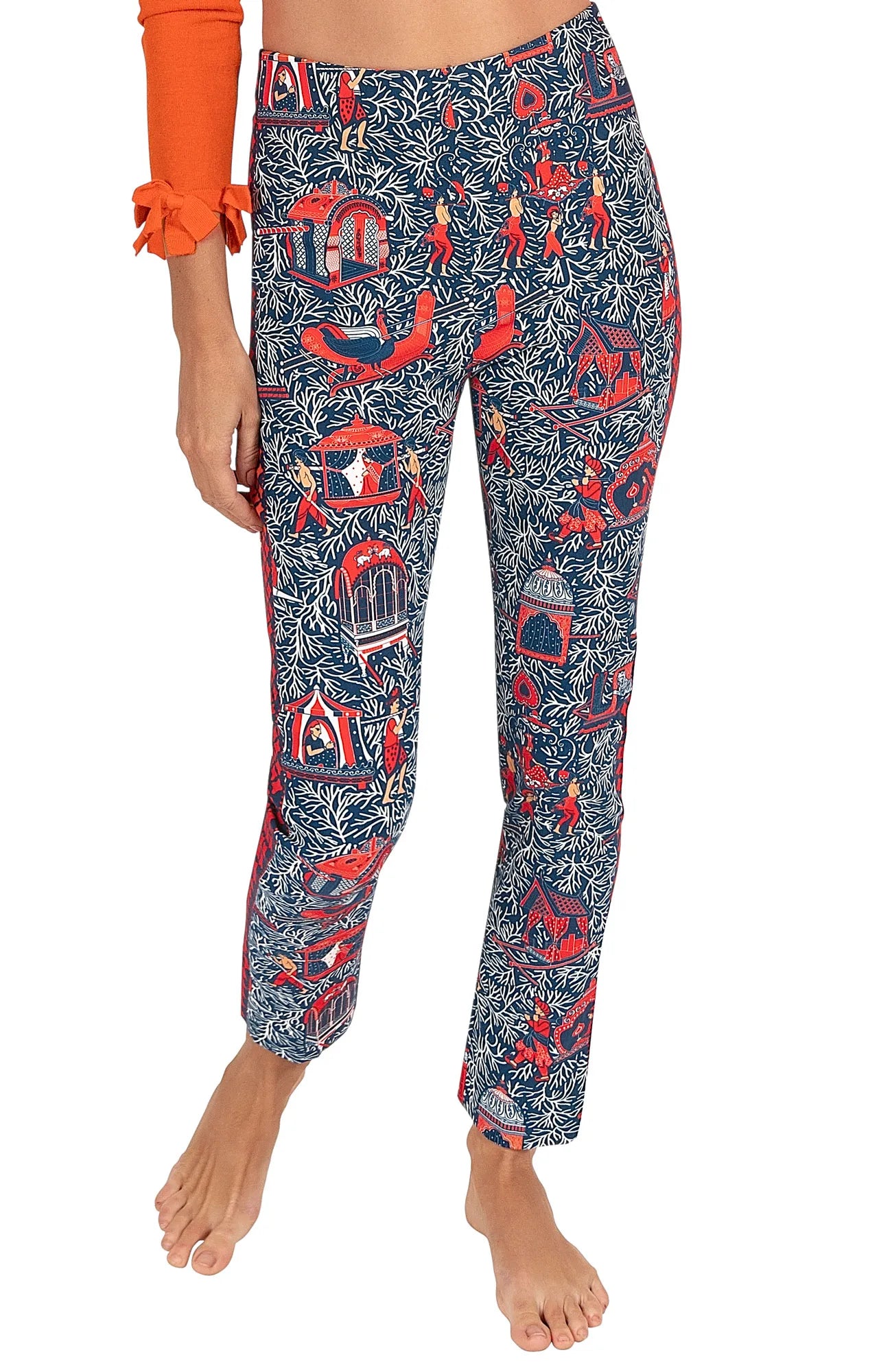Walk Like An Egyptian Pants | Navy Trendy Printed Pants