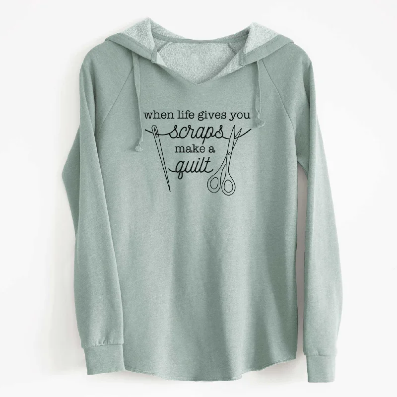 When Life Gives You Scraps, Make a Quilt - Scissors and Needle - Cali Wave Hooded Sweatshirt Hoodie with Oversized Fit Loose Comfortable When Life Gives You Scraps, Make a Quilt - Scissors and Needle - Cali Wave Hooded Sweatshirt Hoodie with Oversized Fit Loose Comfortable