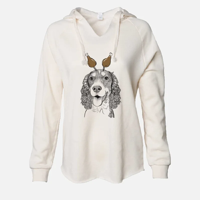 Thanksgiving Delilah the English Springer Spaniel - Cali Wave Hooded Sweatshirt Hoodie with Drawcord Adjustable Secure