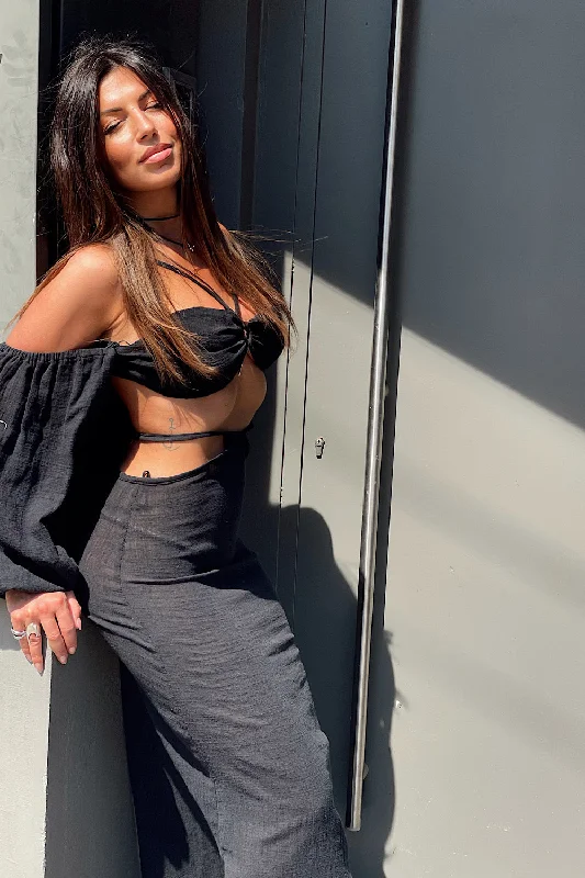 GAUZE CUT OUT SKIRT leather skirt modern