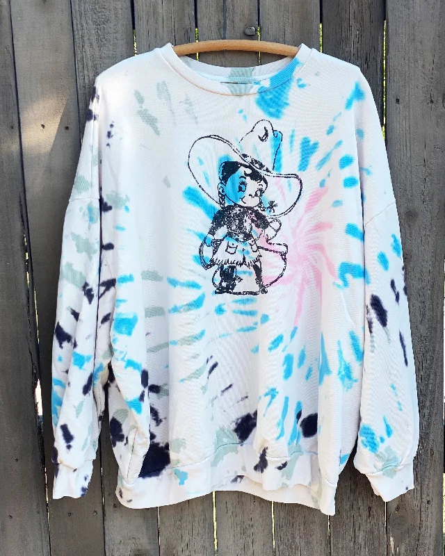 One-Off Little Roper Girl Sweatshirt #3 (Women's XL) Hoodie with Drop Shoulder Relaxed Streetwear One-Off Little Roper Girl Sweatshirt #3 (Women's XL) Hoodie with Drop Shoulder Relaxed Streetwear