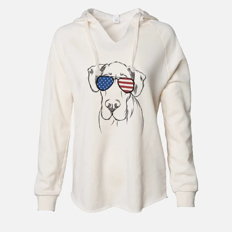 USA Titus the Great Dane - Cali Wave Hooded Sweatshirt Hoodie with Cuffed Sleeves Snug Secure USA Titus the Great Dane - Cali Wave Hooded Sweatshirt Hoodie with Cuffed Sleeves Snug Secure