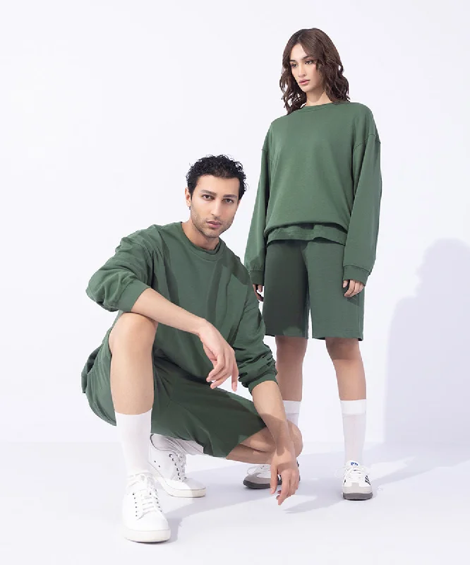 Unisex Sweatshirt With Rubber Tag Hoodie with Hem Contrast Bold Stylish